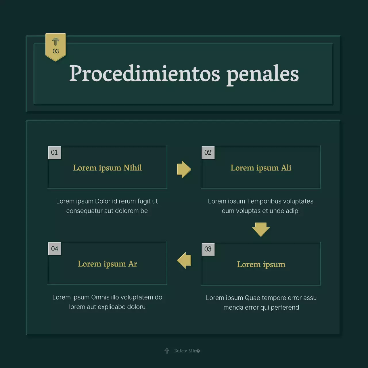 Perfil de empresa sencillo en verde y amarillo