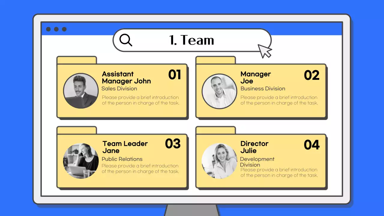 블루 심플 비즈니스 템플릿 프레젠테이션