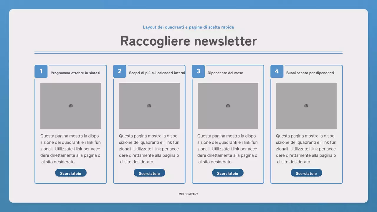 Promuovete la vostra newsletter con una semplice lettera in blu e blu navy