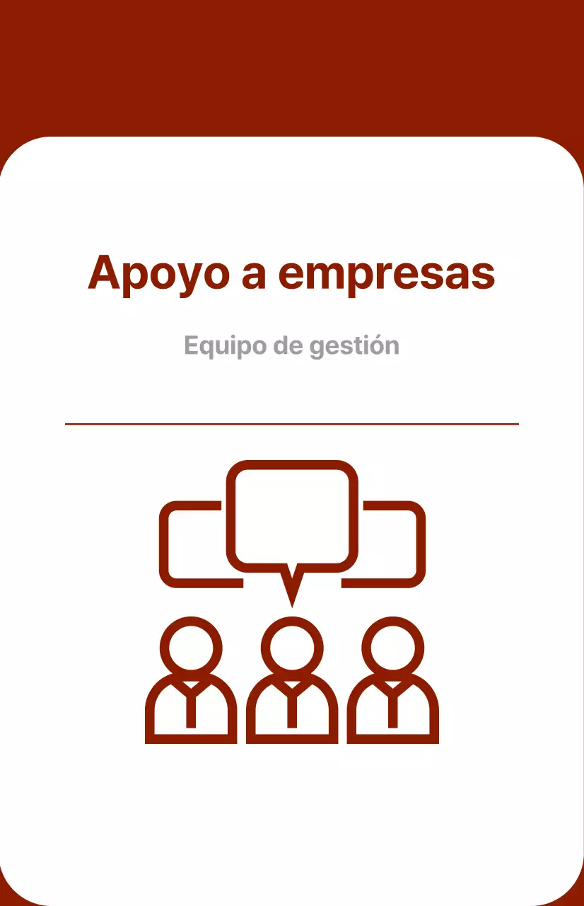 Guía de departamentos corporativos con un concepto en negrita roja