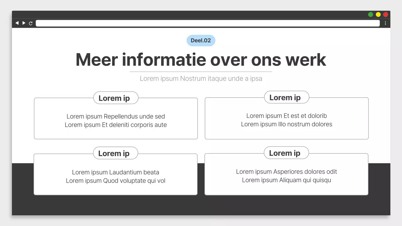Eenvoudig wit en zwart trainingsmateriaal voor zakelijke werkplekken