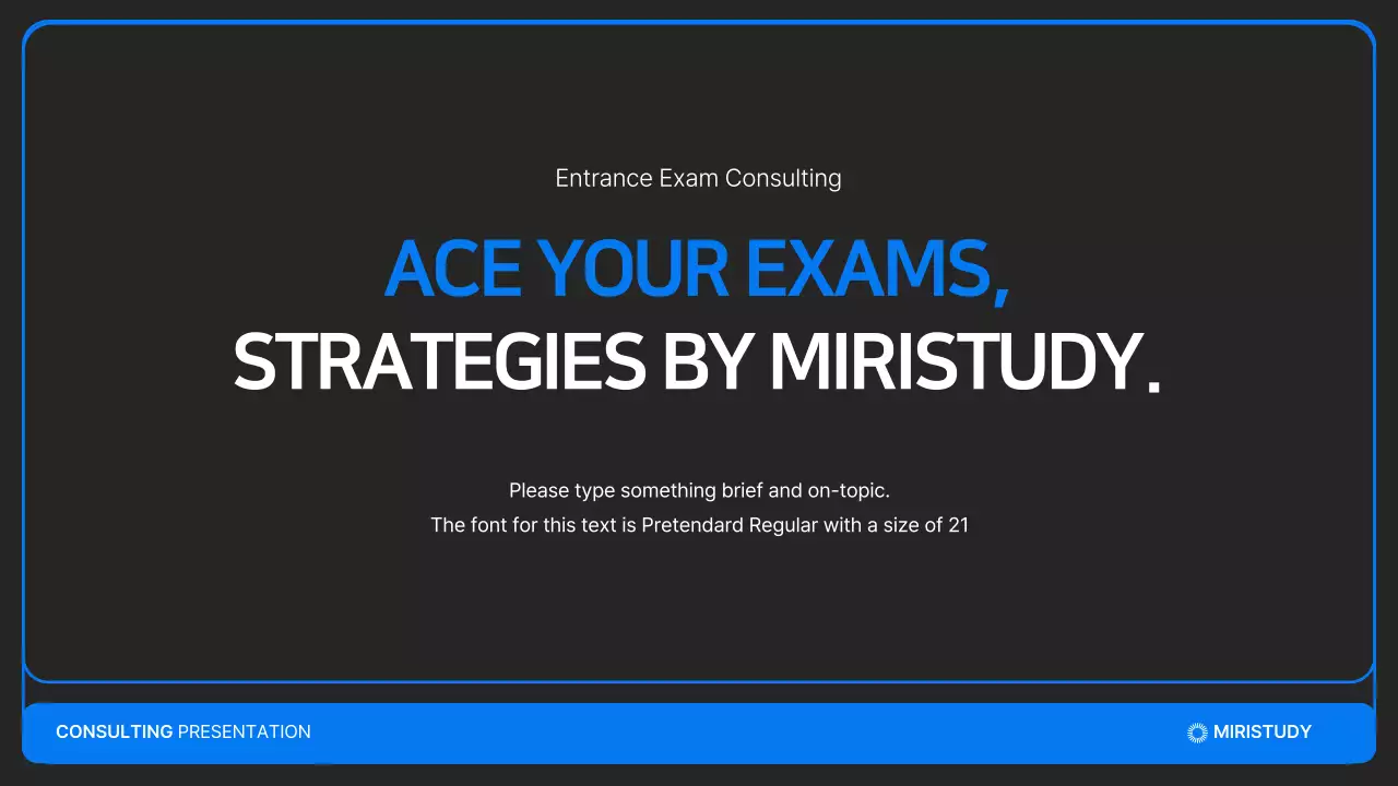 Blue Modern Exam Presentation