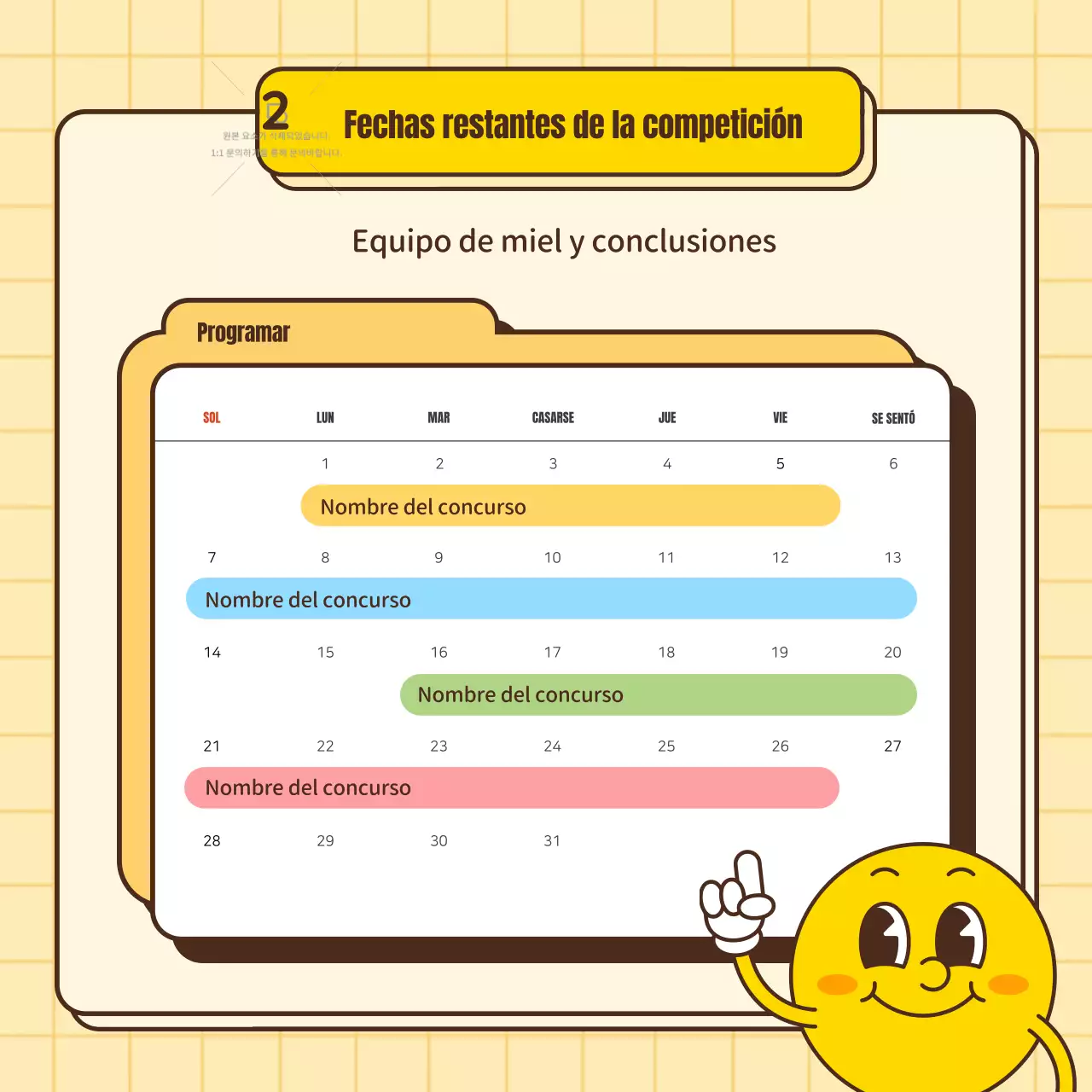 Una guía para hacer estallar las listas de concursos en amarillo