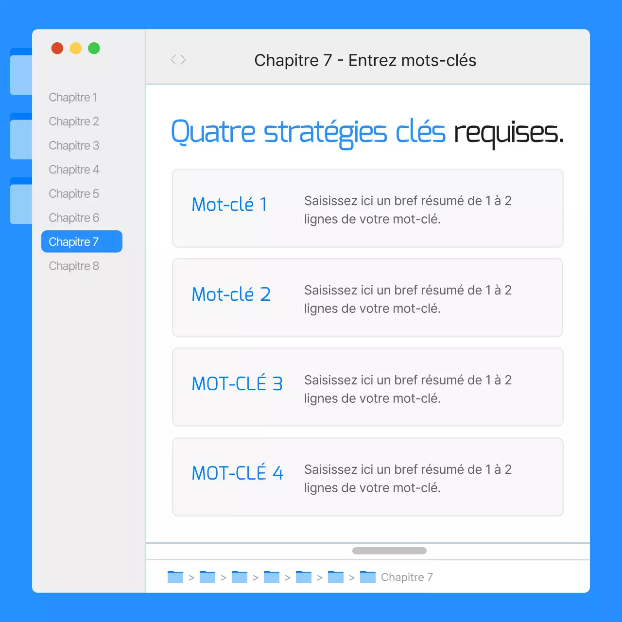 Rapports de l'interface utilisateur du moniteur simple en bleu et en orange