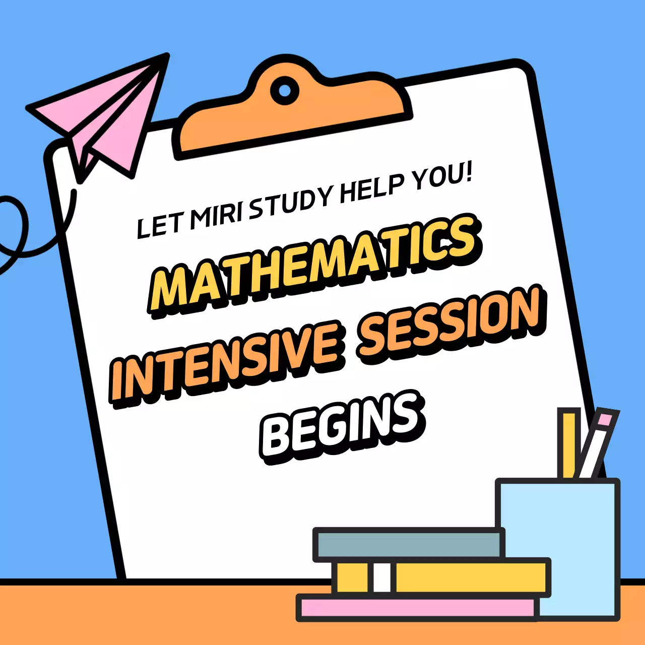 Blue Simple Mathematics Course Instagram Post