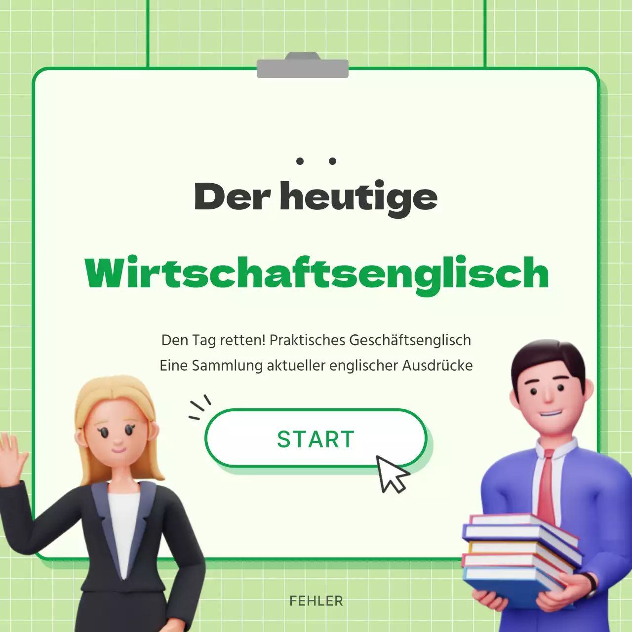Modernes Wirtschaftsenglisch in Grün