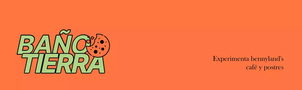 Tachuela de encabezamiento de envase de galleta de cafetería naranja y chartreuse