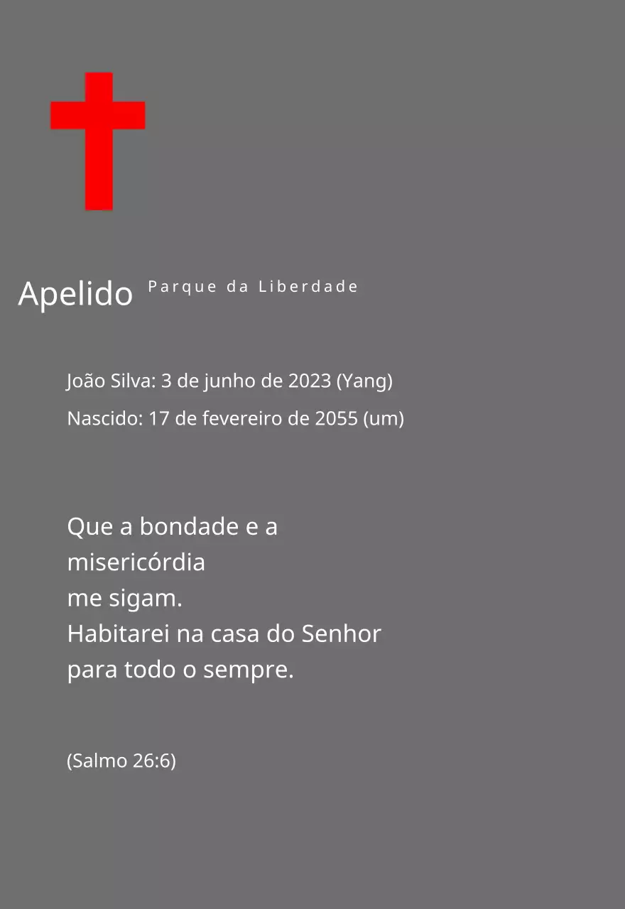 Placas funerárias de conceito cristão ou católico com versículos bíblicos