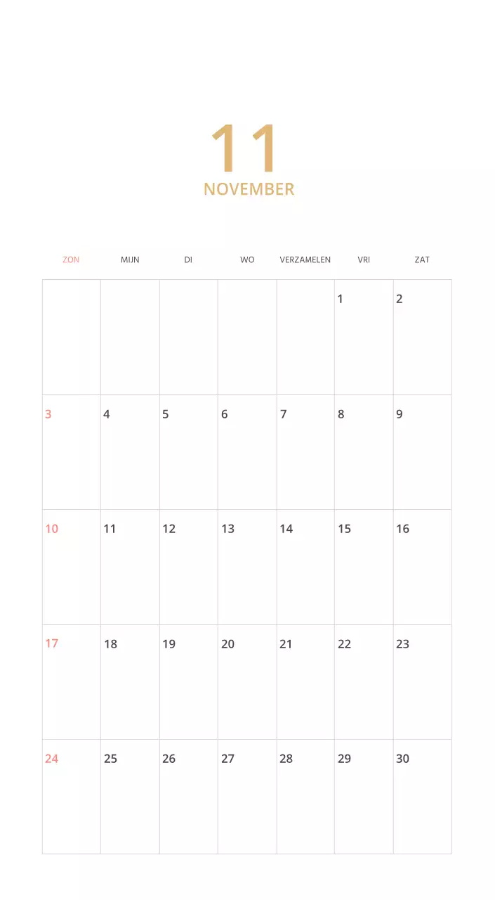 Veelkleurige geïllustreerde kalender