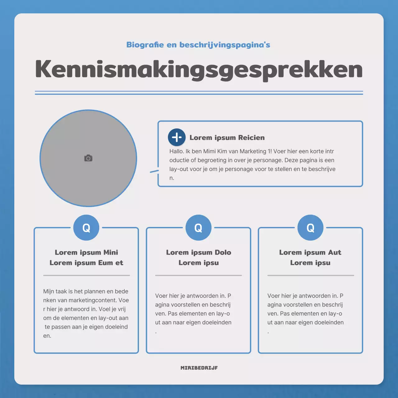 Een eenvoudige brief in blauw en marineblauw nieuwsbriefpost