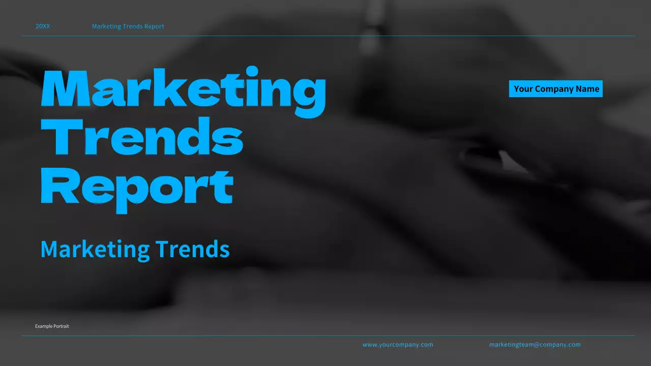 Grey Professional 마케팅 보고서 프레젠테이션