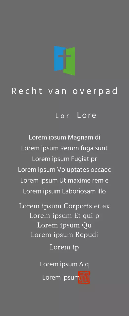 Plaquette met kerklogo concept