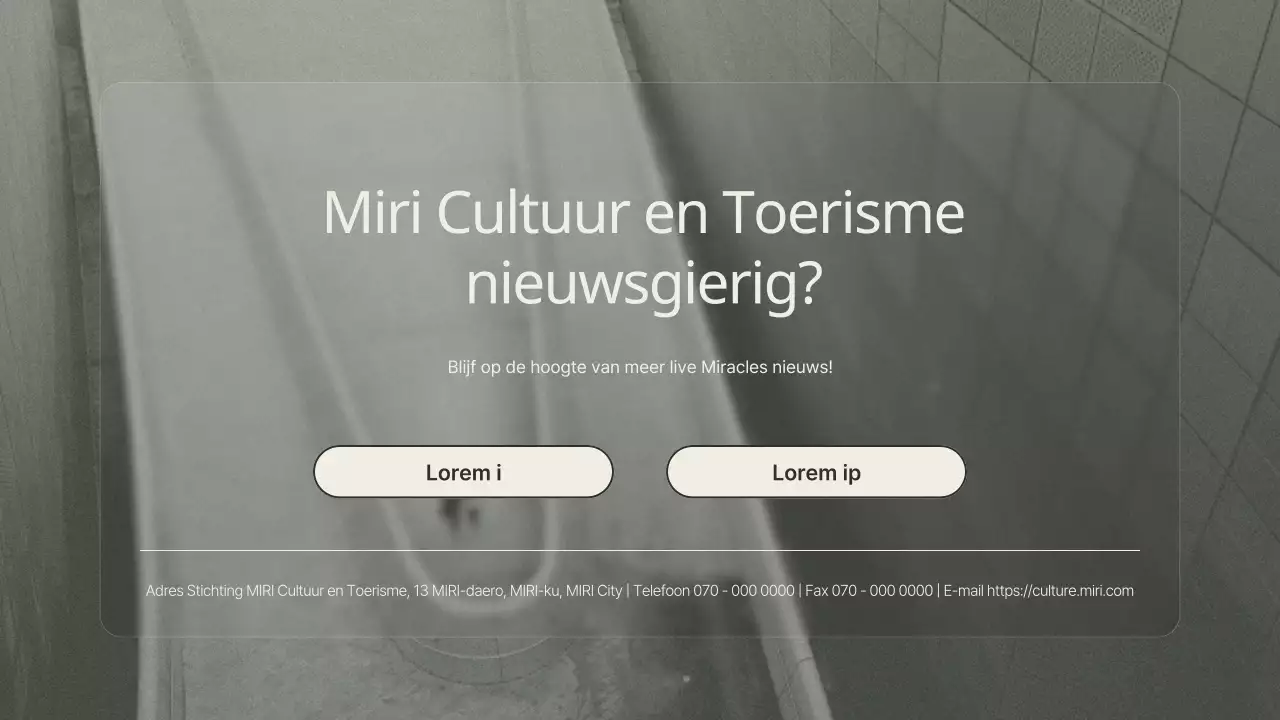 Een klassieke nieuwsbriefgids voor cultureel toerisme in beige en kaki