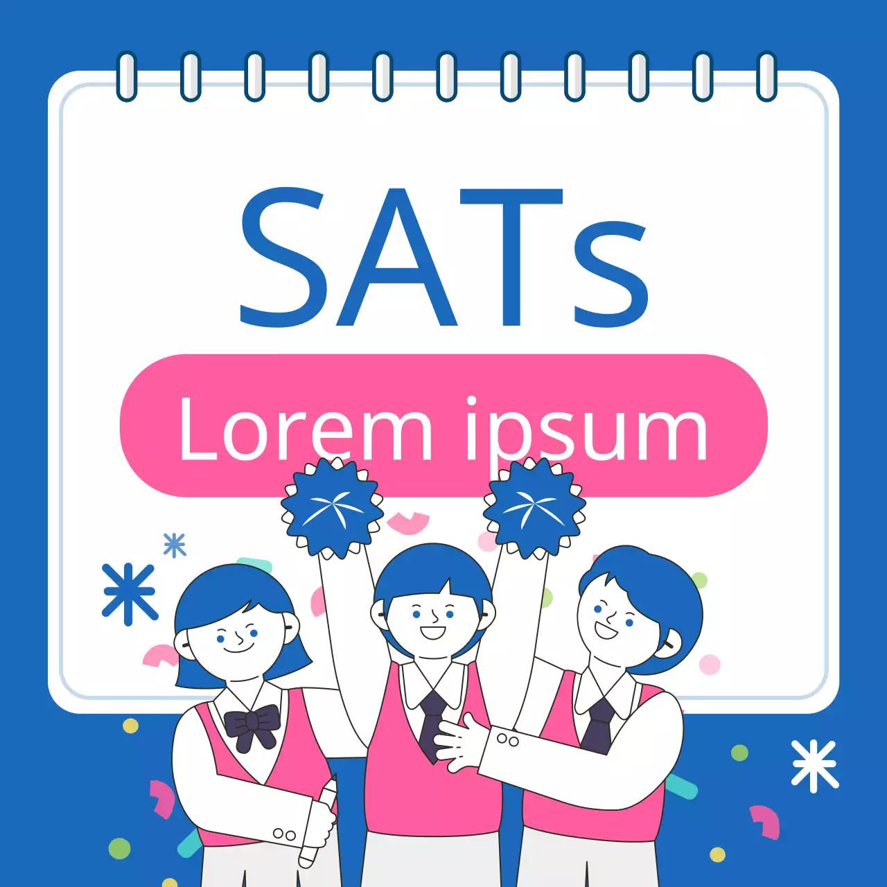 Suggestions de cadeaux pour le baccalauréat avec des touches de bleu et de rose vif