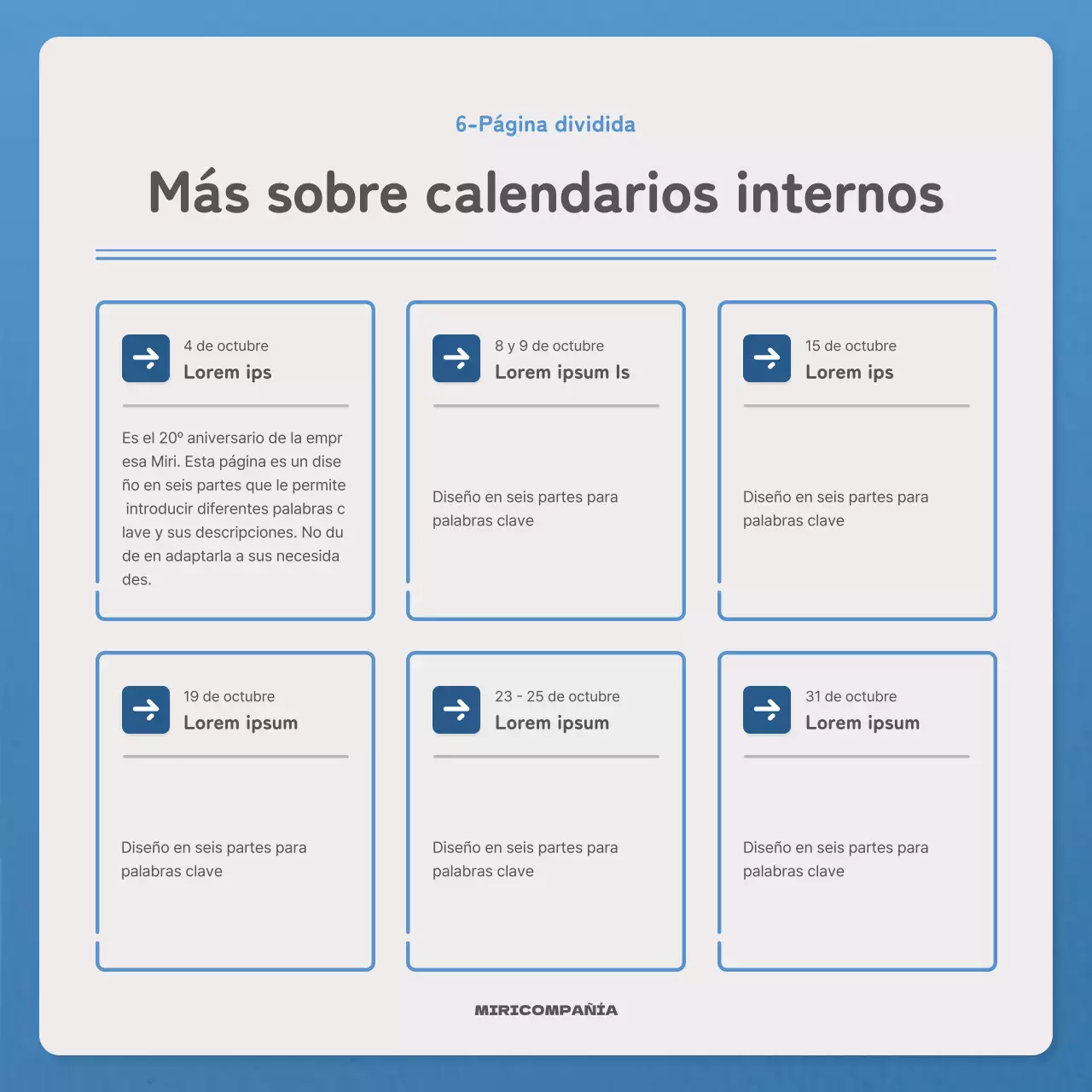Una carta sencilla en azul y azul marino boletín correo