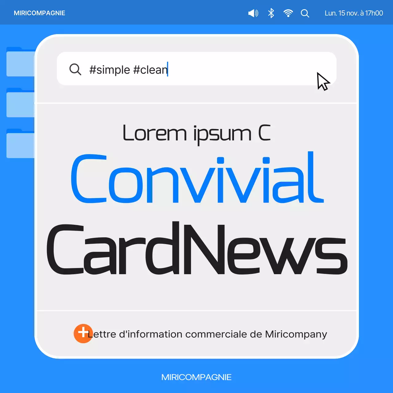 Rapports de l'interface utilisateur du moniteur simple en bleu et en orange