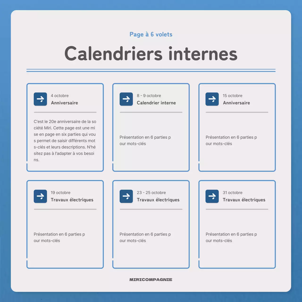 Une lettre simple en bleu et marine Lettre d'information