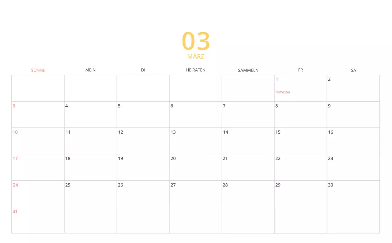 Niedlich illustrierter grüner Tischkalender mit Familienthemen