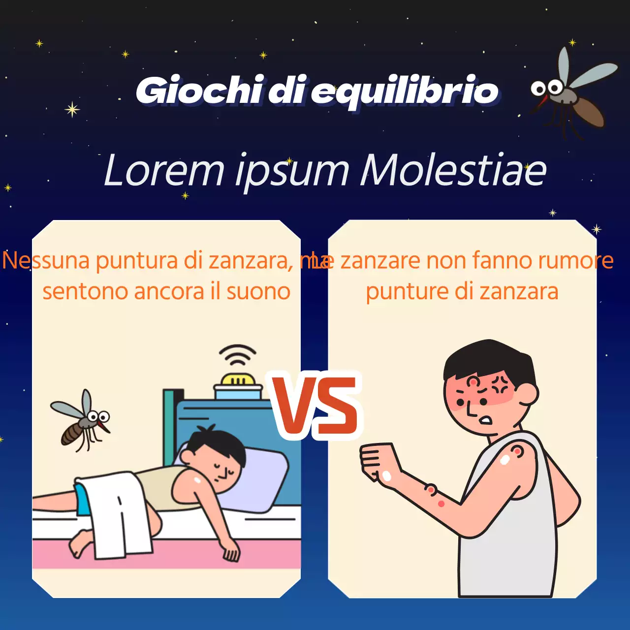 Equilibrismo kitsch su sfondo blu