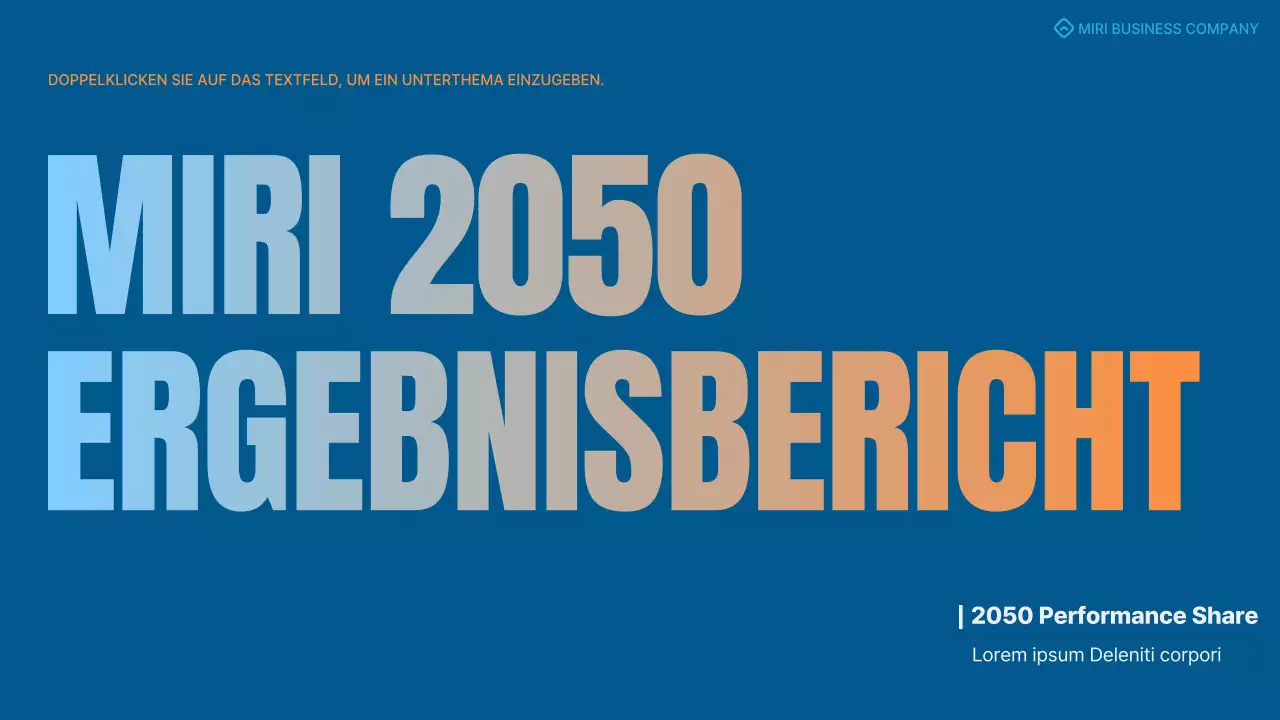 Eine einfache blau-orangefarbene Scorecard