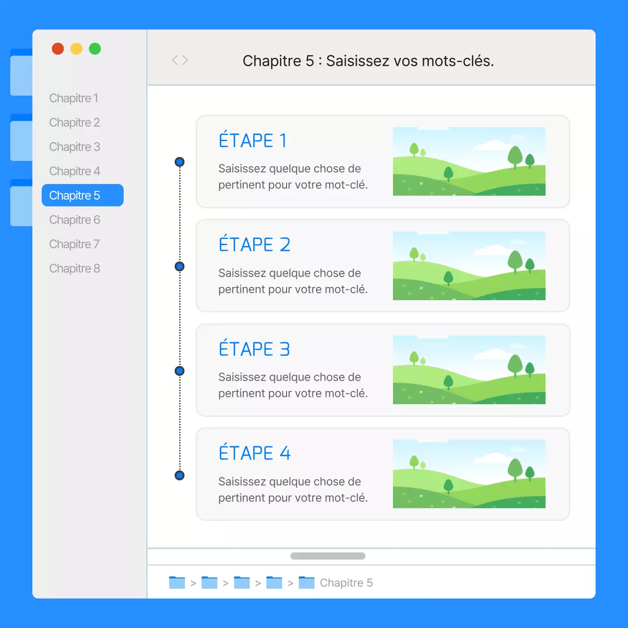 Rapports de l'interface utilisateur du moniteur simple en bleu et en orange