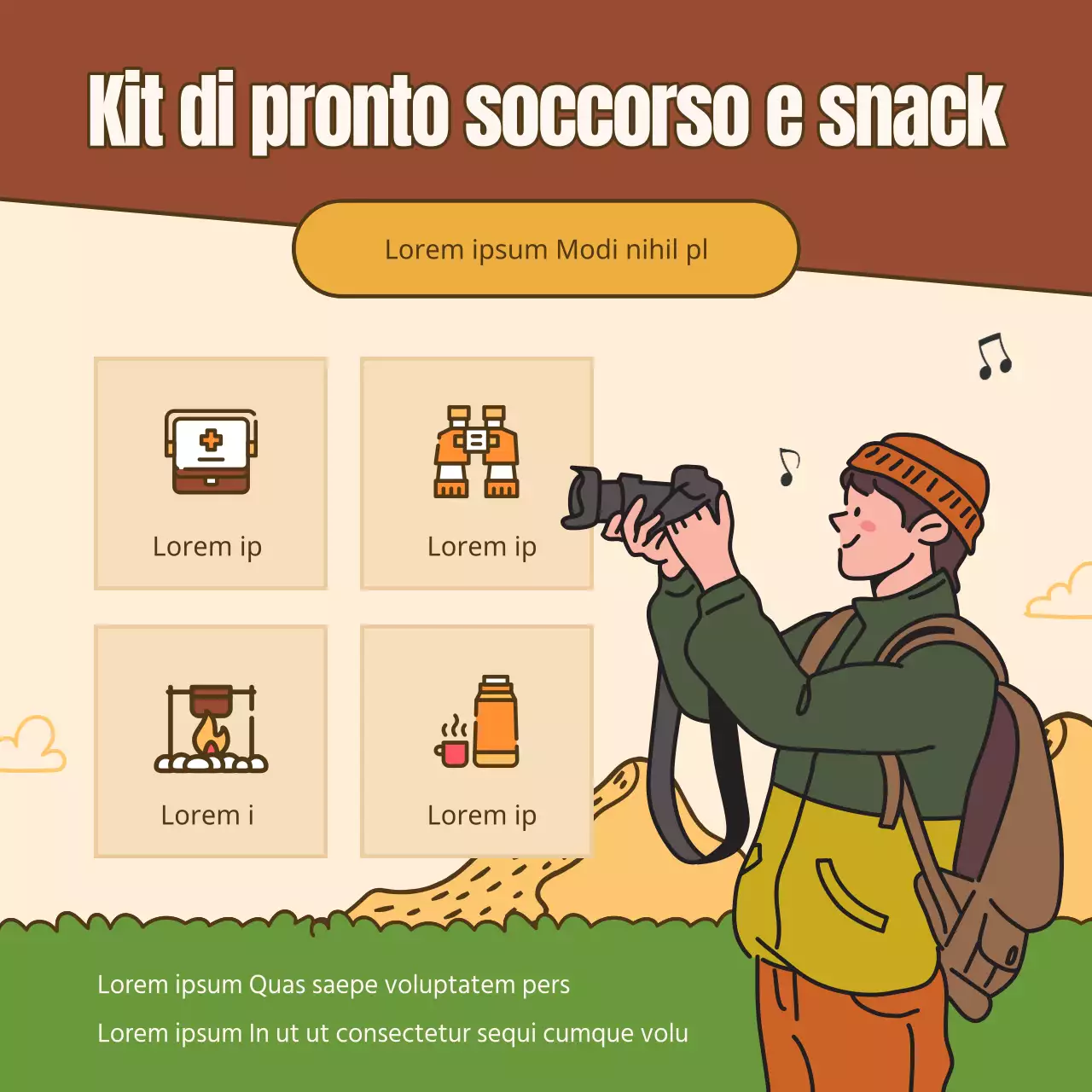 Guida alla sicurezza delle moderne escursioni autunnali in marrone e verde