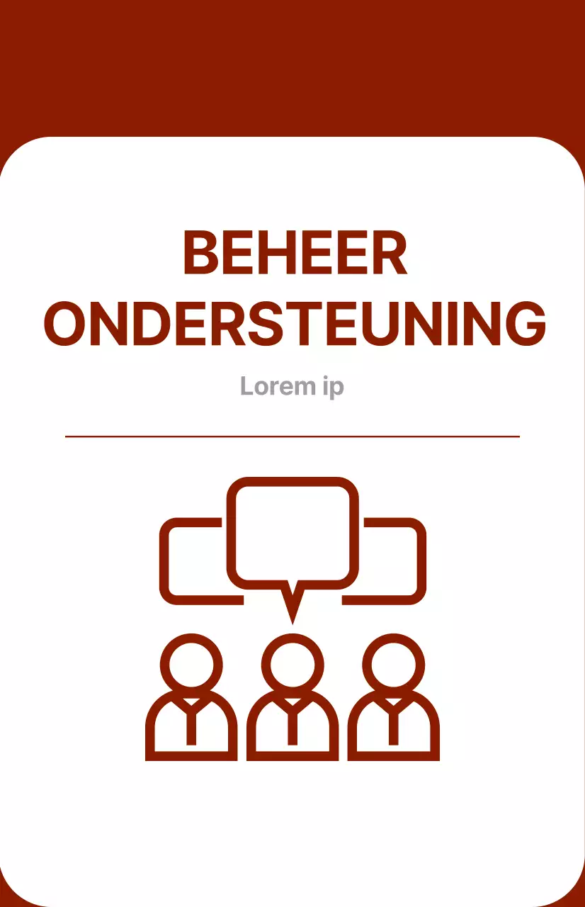 Gids voor bedrijfsafdelingen met een rood vet concept