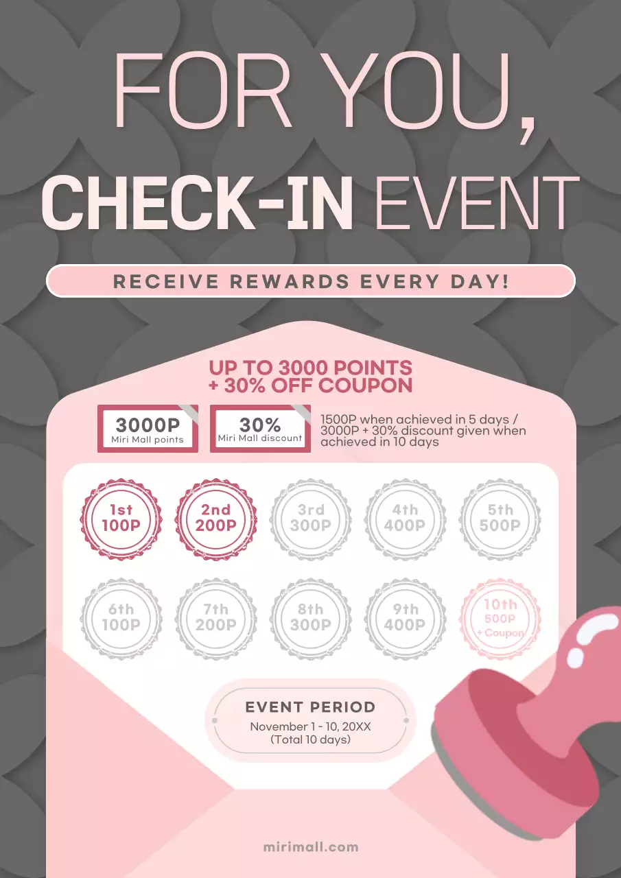Pink Modern Event Promotion Poster