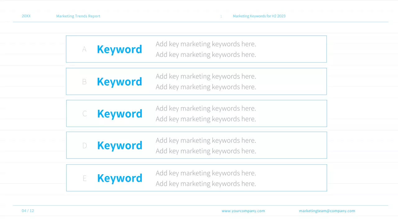 Grey Professional 마케팅 보고서 프레젠테이션