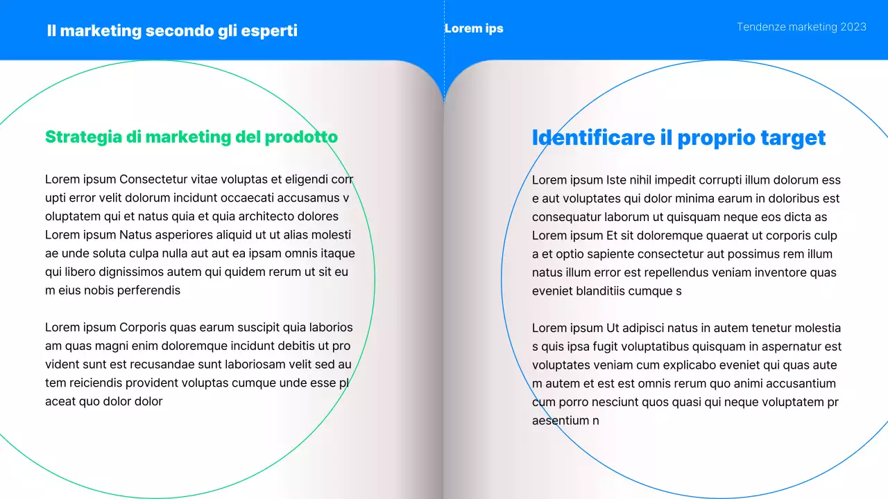 Rapporto sulle tendenze di marketing della Generazione MZ, in blu e menta, in stile kitsch