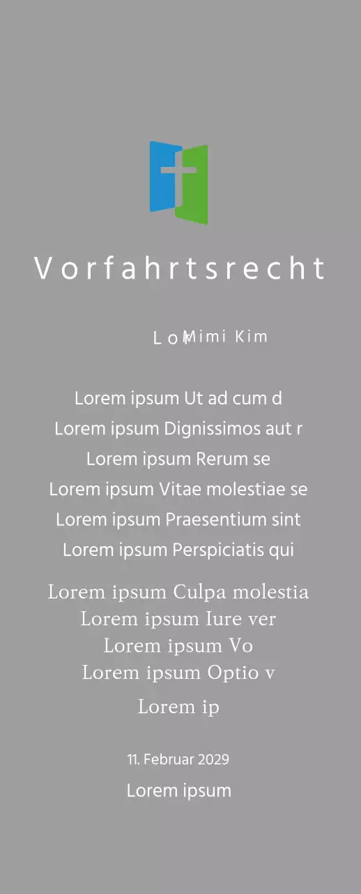 Plakette mit Kirchenlogo Konzept