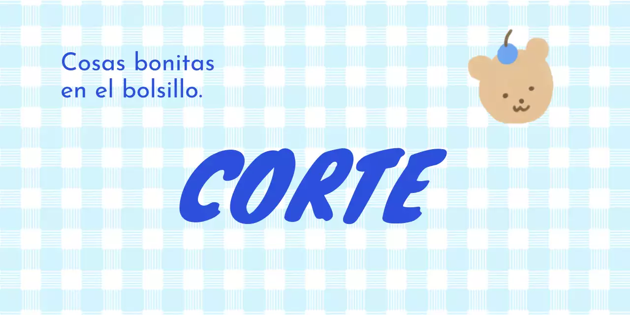 Tachuela de cabecera a cuadros y con simpáticos personajes