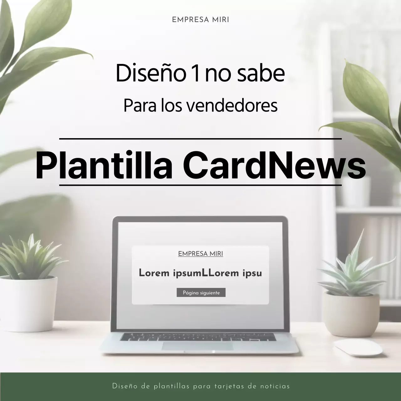 Sencilla propuesta de marco de fondo para fotos en verde y blanco