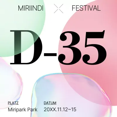 Ankündigung des D-Day-Festivals in seiner ganzen weißen und rosa Pracht