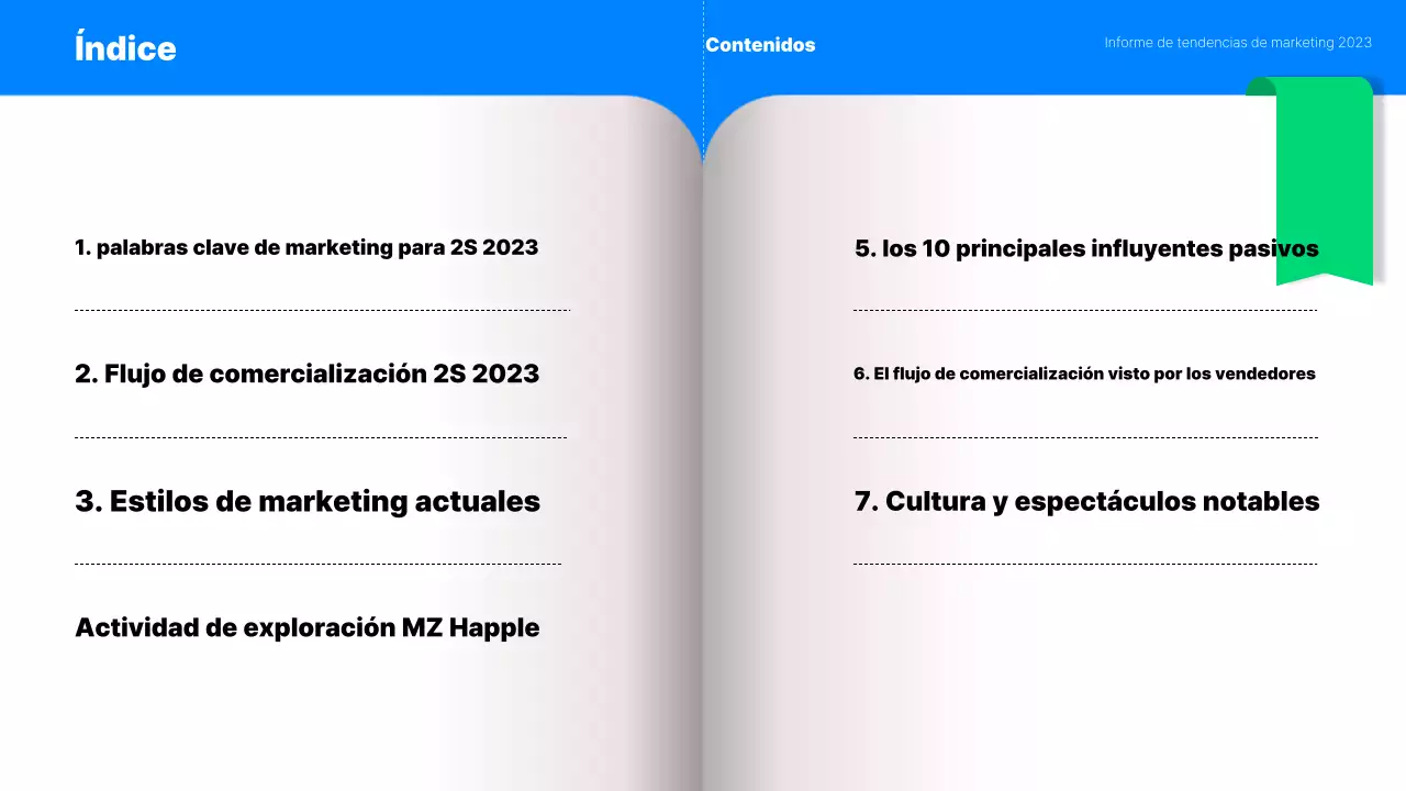 Informe de tendencias de marketing de la Generación MZ en azul y menta