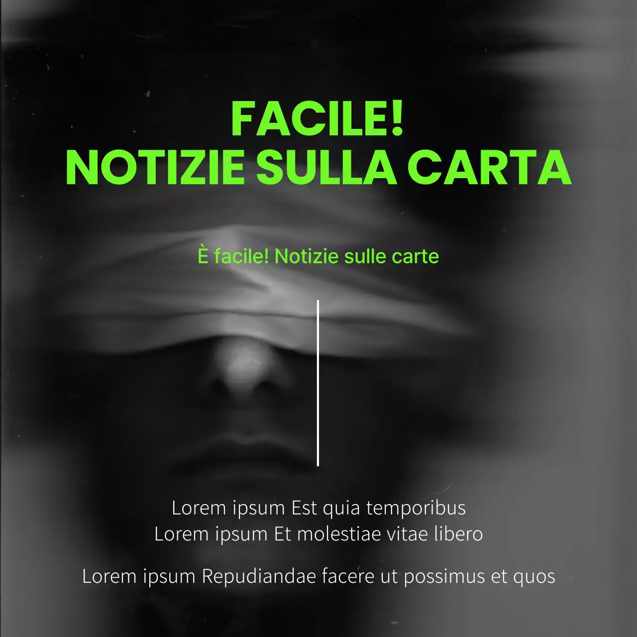 Proposta di modello cardnews moderno e di tendenza in blu navy e colori fluorescenti