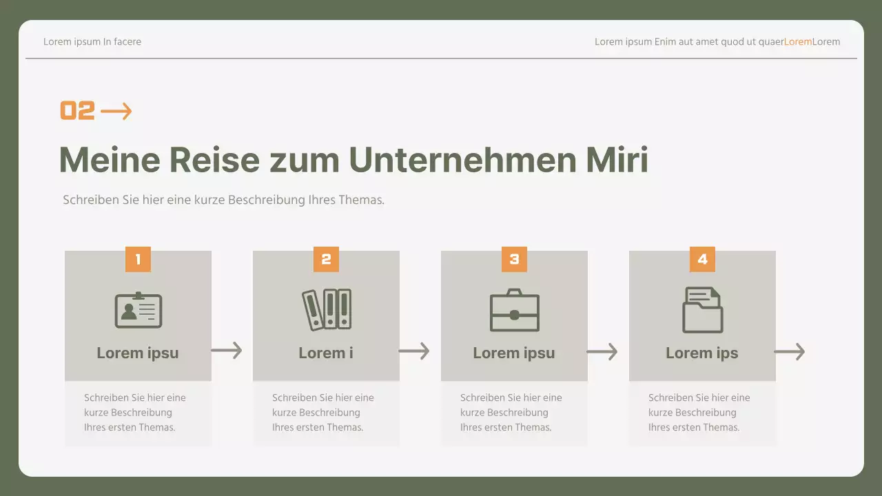 Einfaches Anschreiben für Berufseinsteiger in khaki und gelb