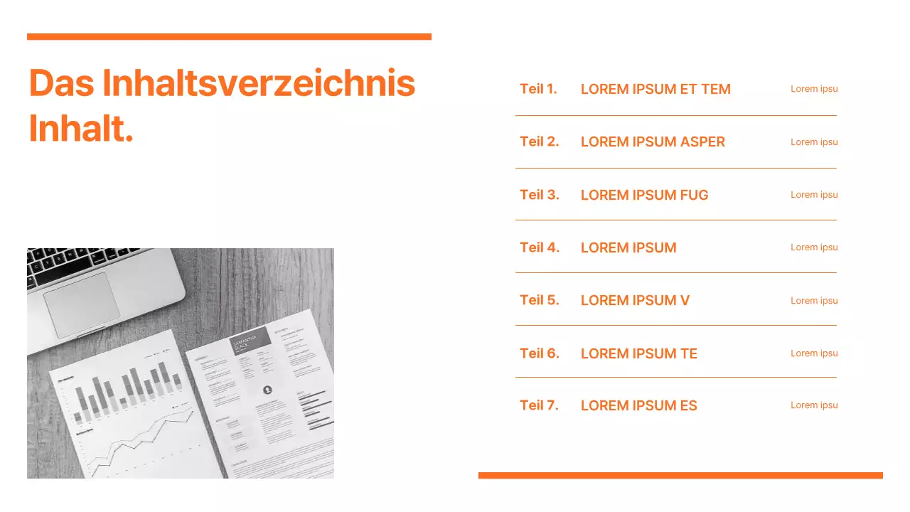 Bericht über moderne Marketingtrends in Orange