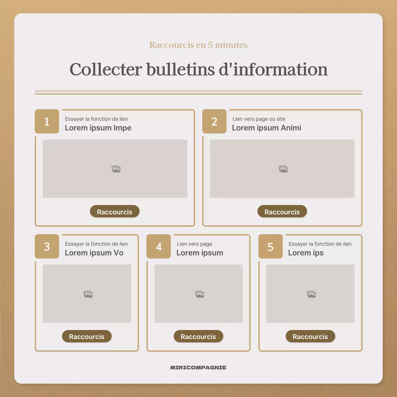Une lettre d'automne simple en beige et marron Lettre d'information