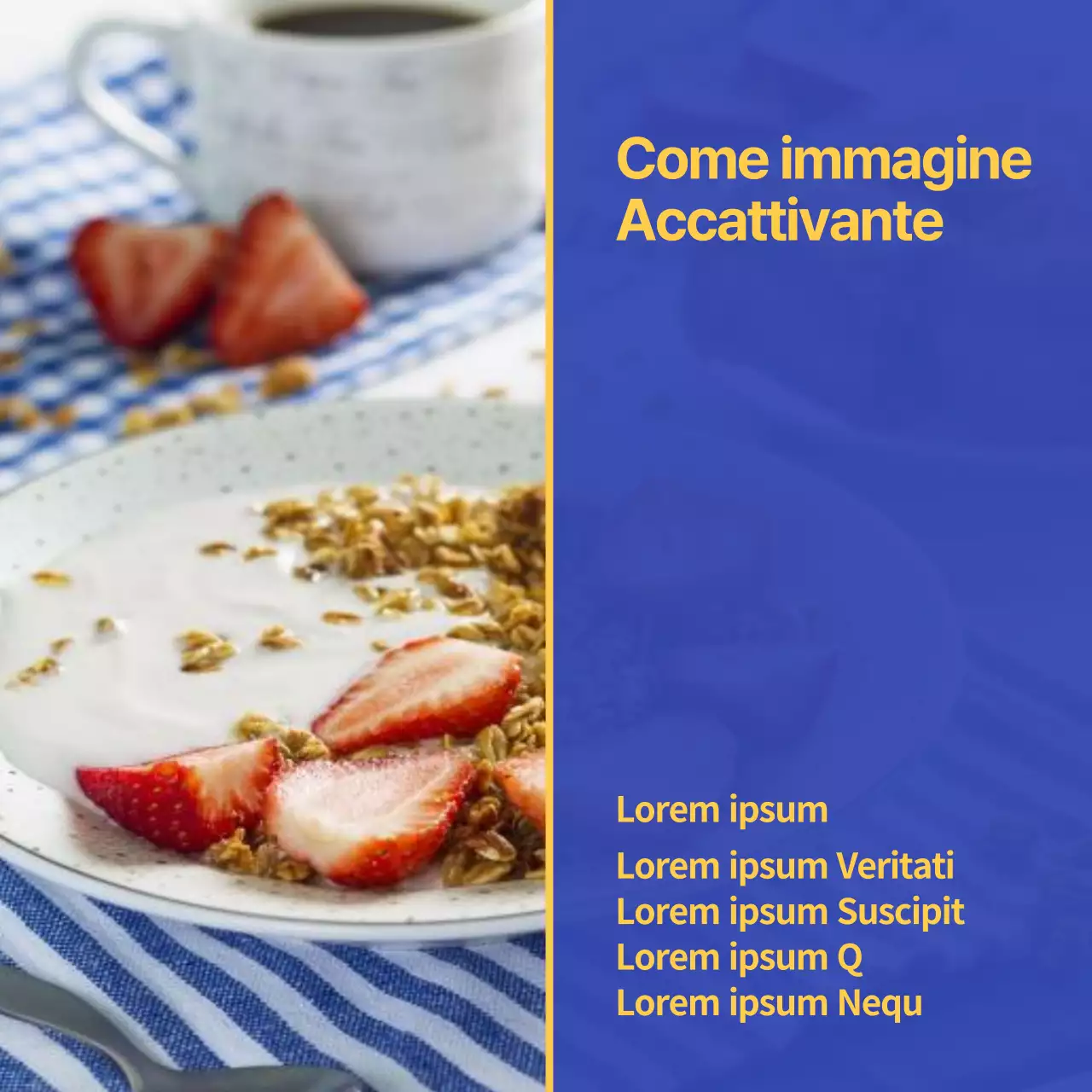 Un semplice annuncio di guida al marketing in blu e giallo