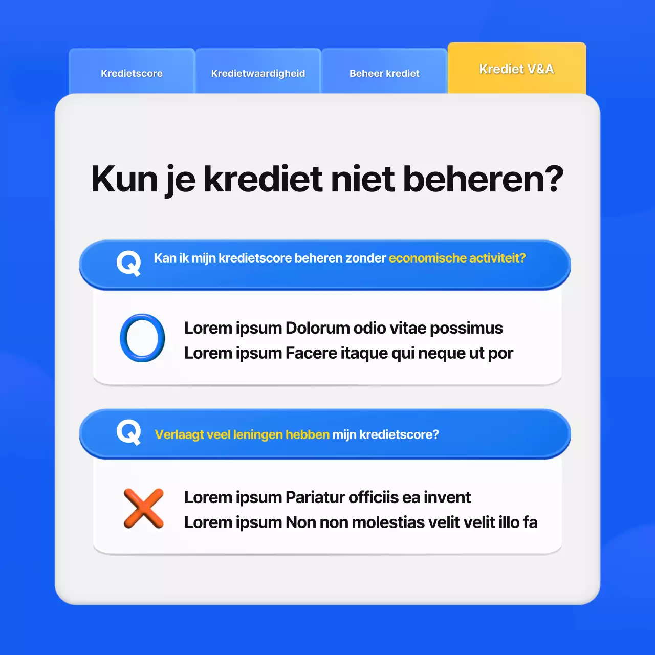 Promoot de eenvoudige fintech app van Blue voor het beheer van credit scores
