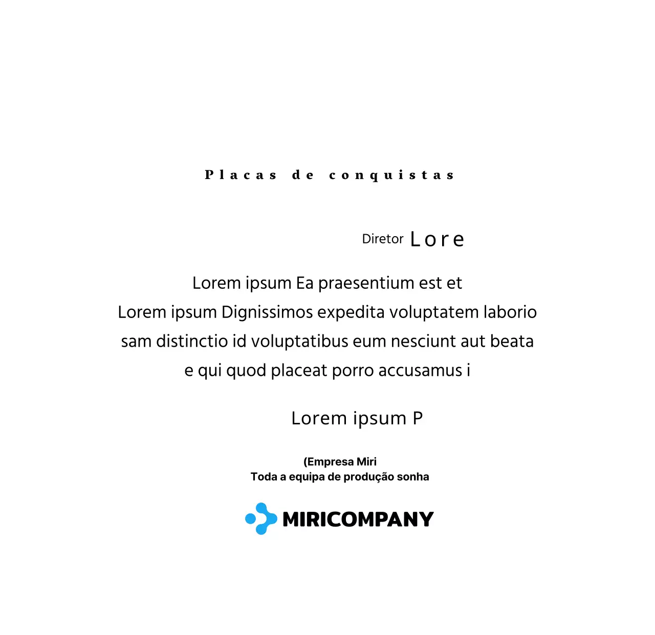 Uma placa branca simples com o logótipo da sua empresa