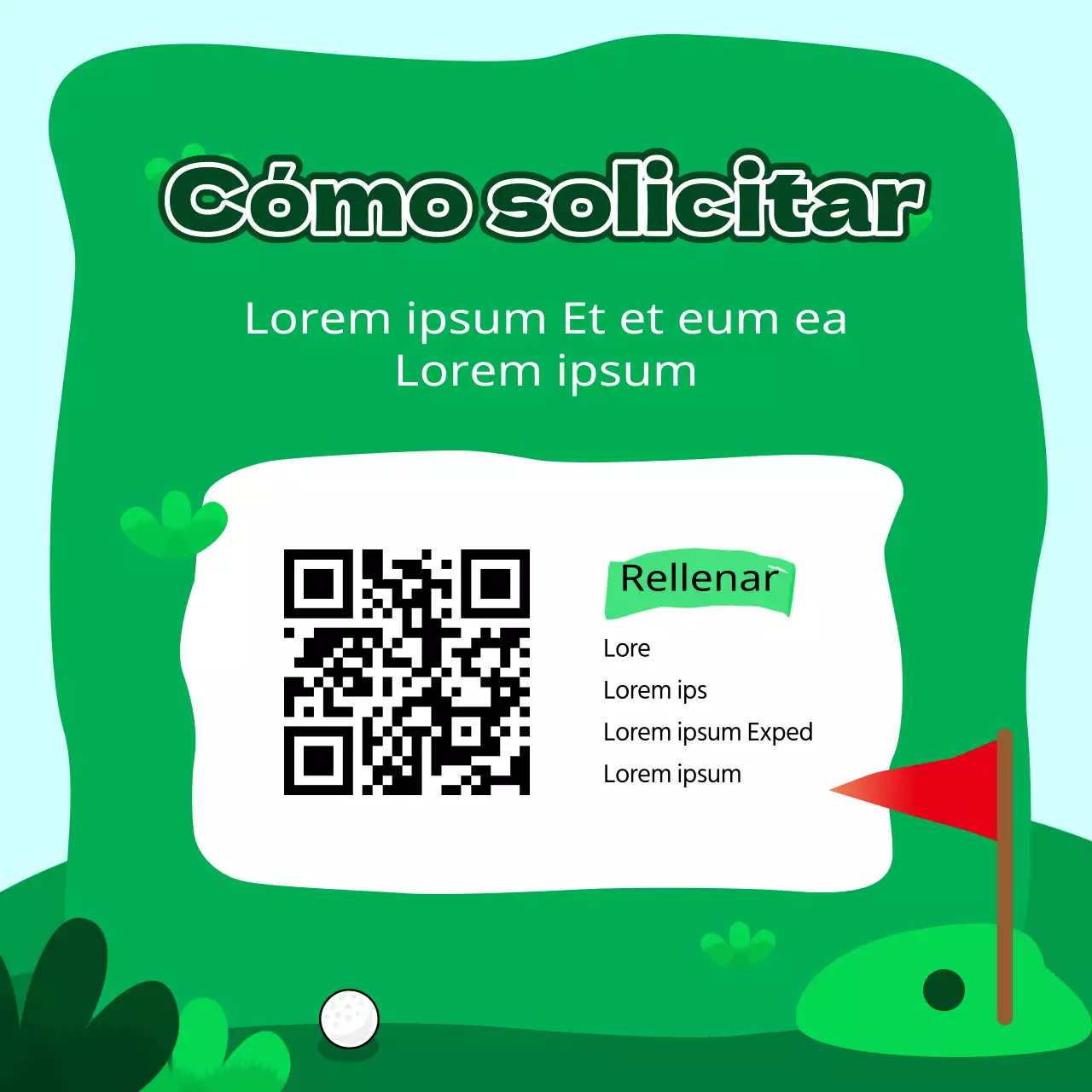  Kitschy anuncio de reclutamiento de club deportivo en verde y azul claro