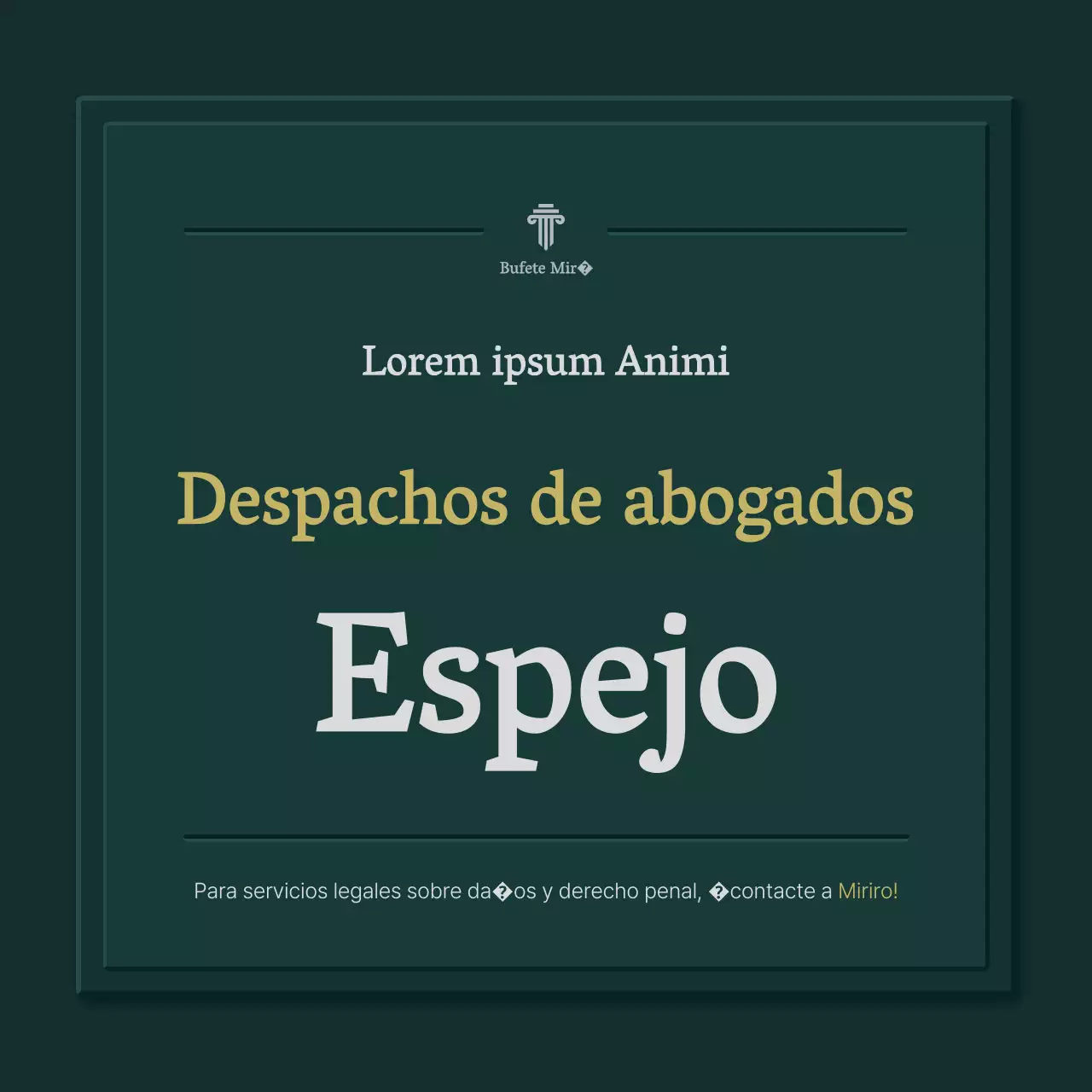 Perfil de empresa sencillo en verde y amarillo