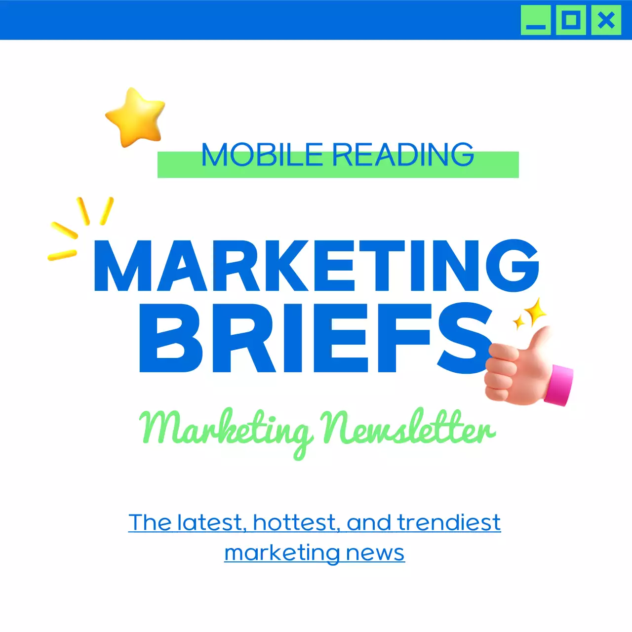 Blue Modern Marketing Newsletter Instagram Carousel
