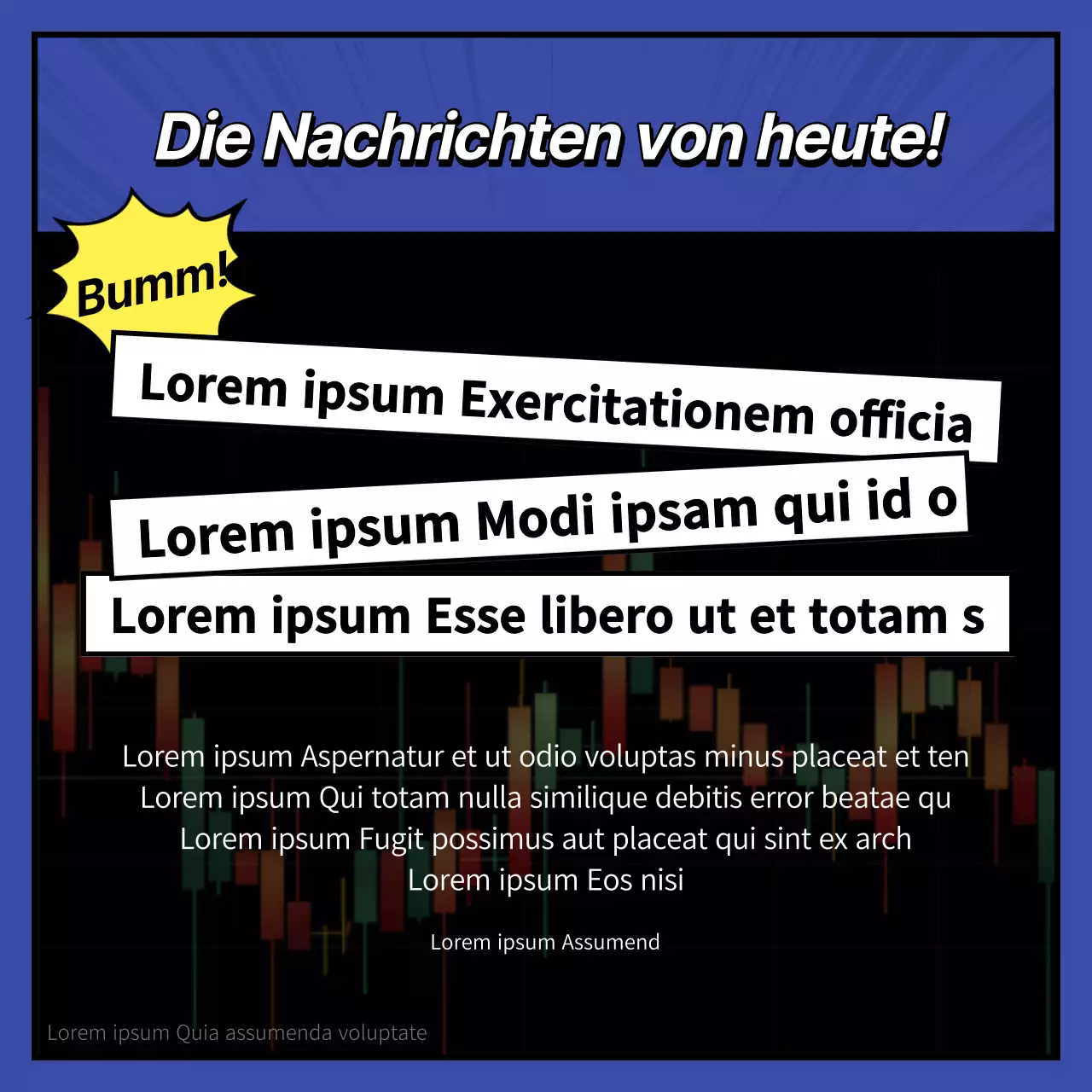 Blaus witzige Münz-Informationsbeiträge