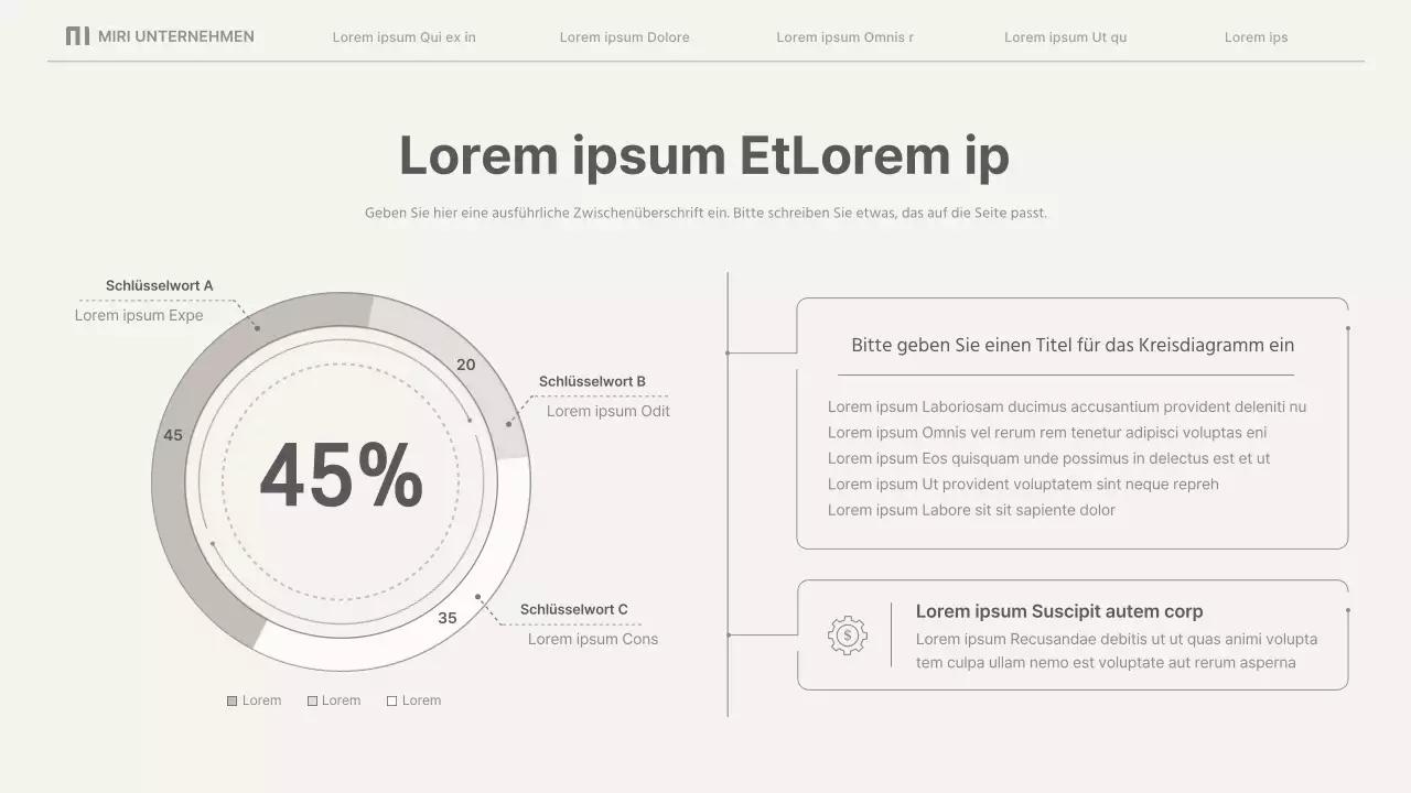 Einfache Geschäftsberichte in Beige