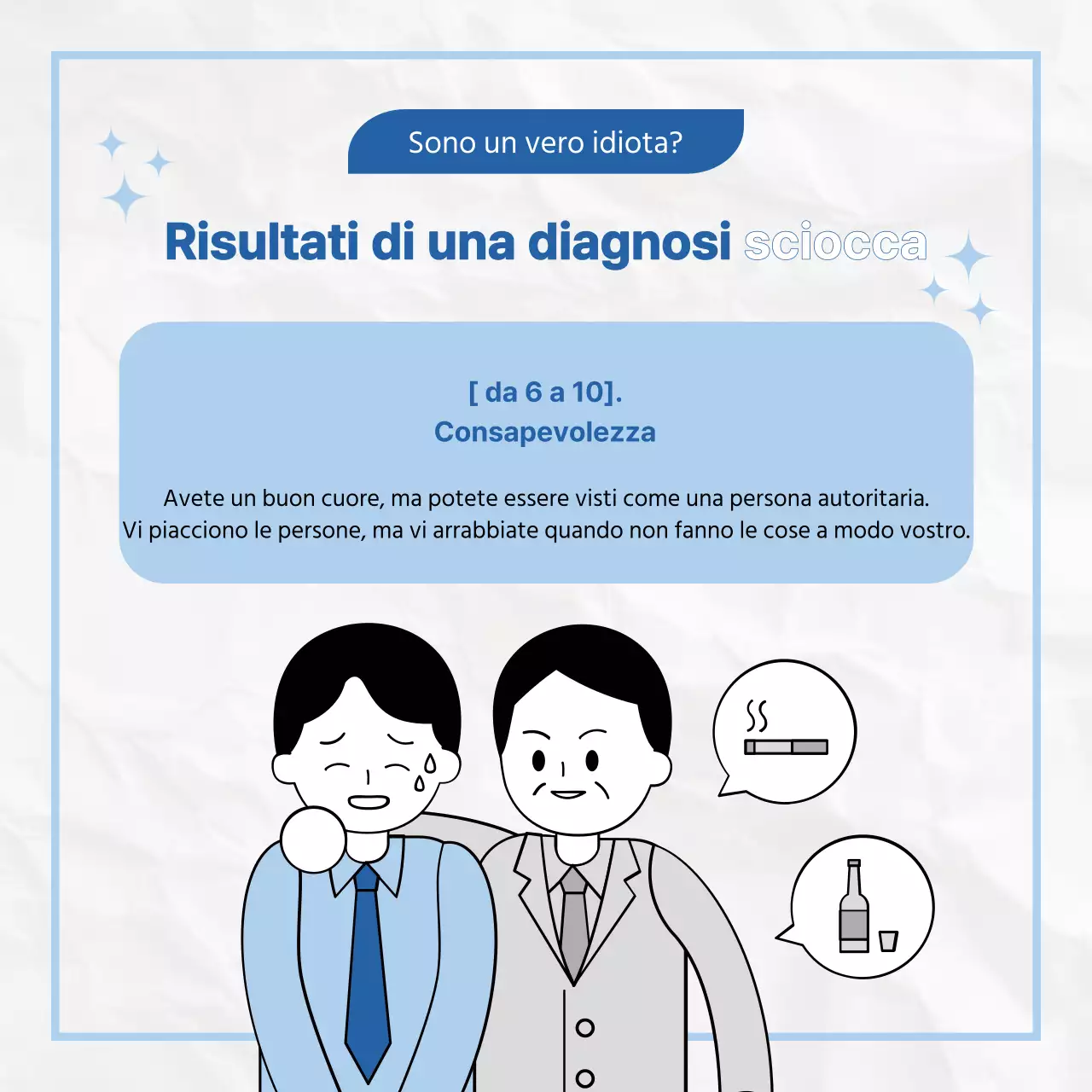 Un sondaggio kitsch in bianco e blu