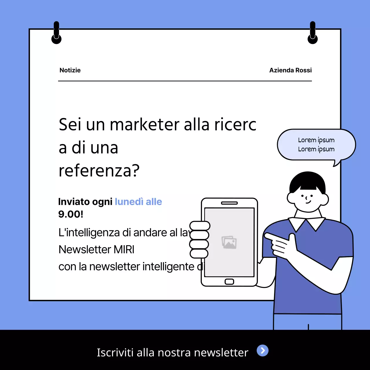 Rapporto sulla newsletter di Blue's Simple Marketing