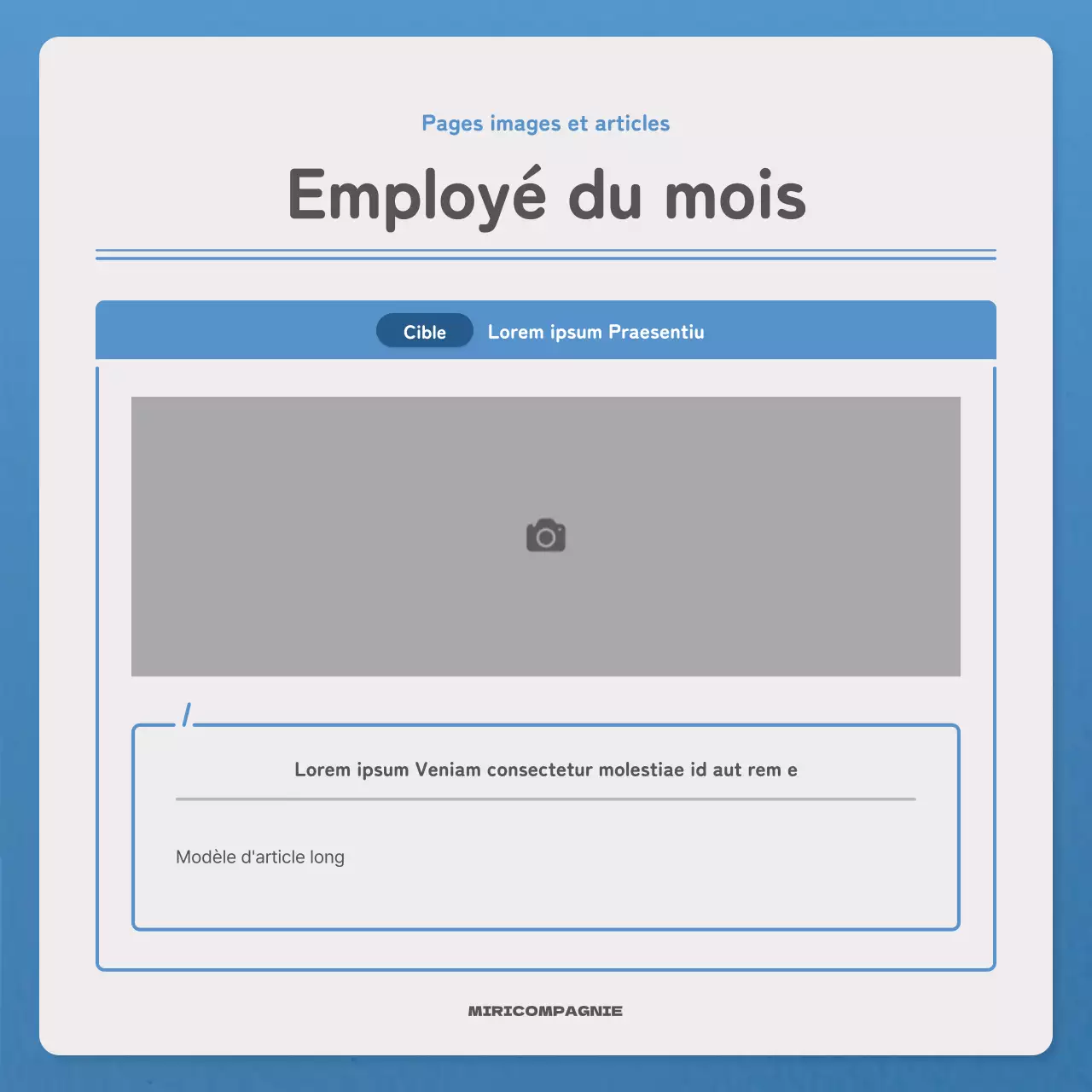 Une lettre simple en bleu et marine Lettre d'information